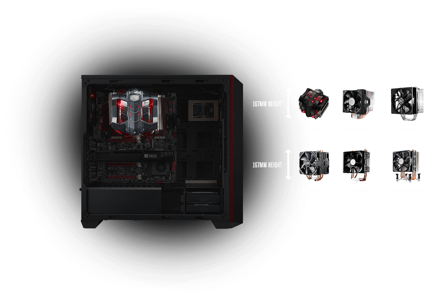 Cooler Master MasterBox 5 MSI Edition, MID Tower Computer Case