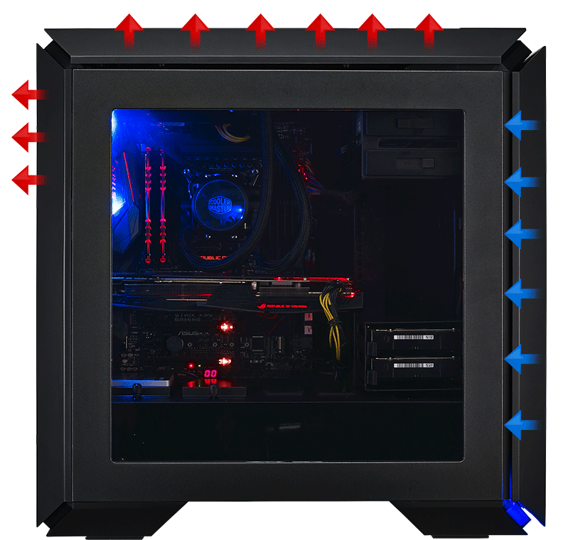 Cooler Master MasterCase Pro 6 ATX Mid-Tower Computer Case with LEDs